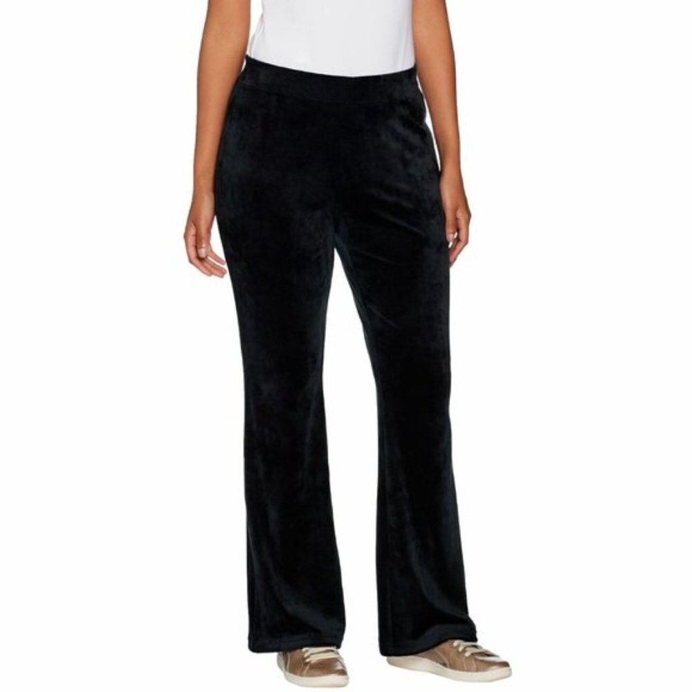 ANY BODY navy velour flare lounge pants SP